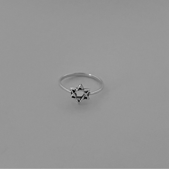 Sterling silver Star of David ring, silver Star of David ring, Jewish star ring - Picture 4 of 7
